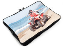Laptoptasche meer und quad mit vater und kind