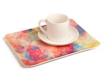 Fototablett mit design und Kaffetasse