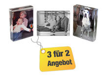 3 für 2 Angebot Acrylglas Fotos