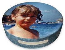 Sitzkissen rund Junge am Meer