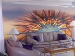 Tapete orangene Blume