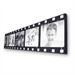 Familienfotos auf Filmstreifencollage Leinwand