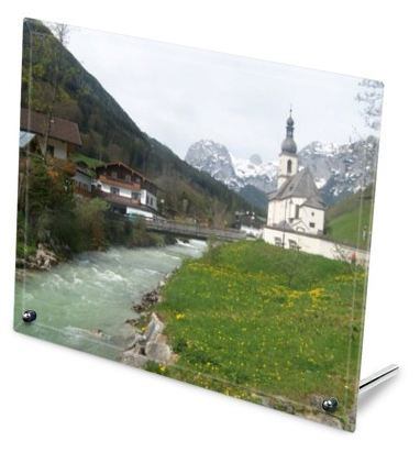 glasbild mit foto berchtesgaden
