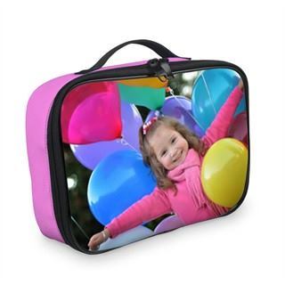 pinke Kühltasche für Pausenbrot mit Mädchen