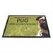 Foto Fußmatte Pug mit Text