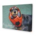 Foto Leinwand Hundefoto mit Text