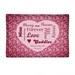 Kissenbezug der Liebe pink mit rosa Herzen Valentinstag Text