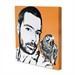 Pop Art Che Mann mit Papagei braun