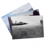 Drei Posterdrucke mit Fotos von Landschaften