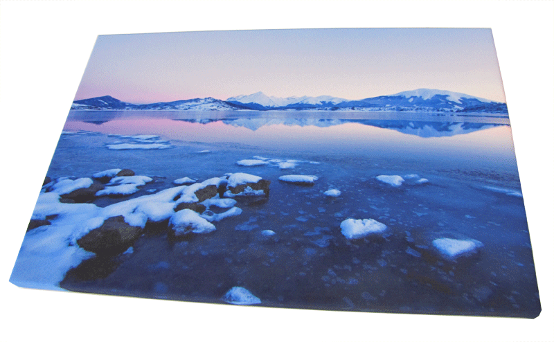 Foto Leinwand mit einem Foto einer Eislandschaft