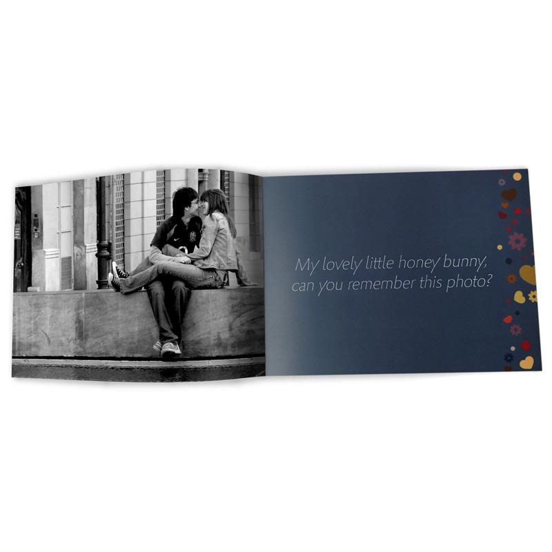 Buch der Liebe aufgeschlagen, Foto und Text