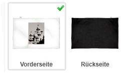 Fotodecke ein Foto auf der Vorderseite