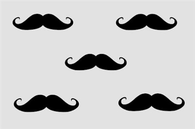 moustache design für textildruck