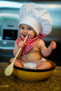 Baby als Koch