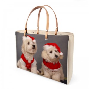 Handtasche mit Weihnachtsfoto von Hunden
