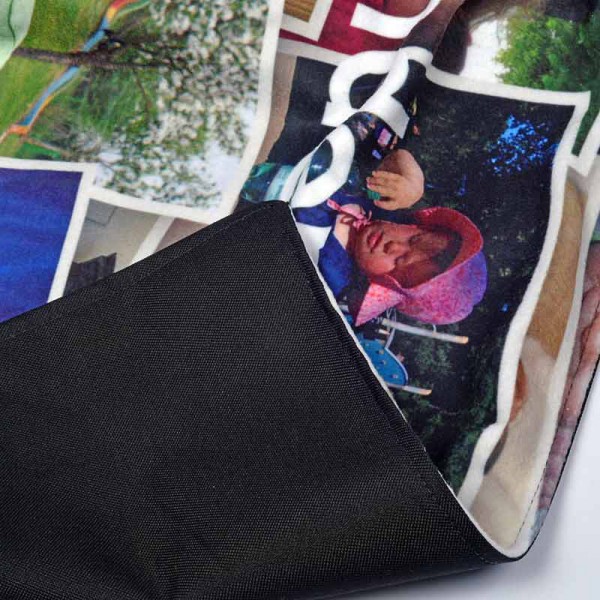 Picknickdecke bedruckt mit Fotos und wassrfester Unterschicht