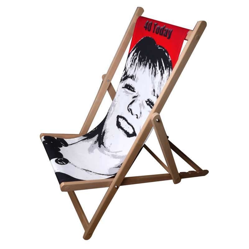 Liegestuhl bedrucken, Liegestuhl mit Foto selbst gestalten